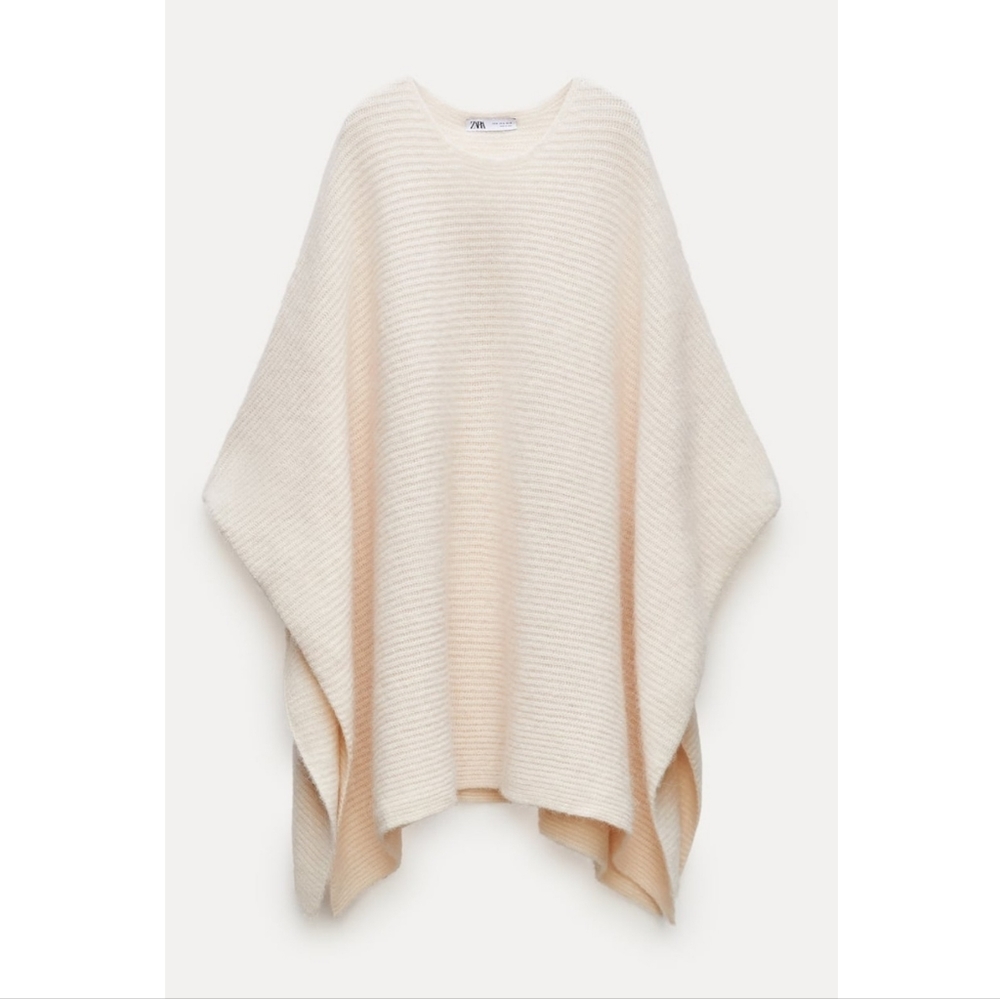 Zara Alpaca & Wool Blend Cape Size M